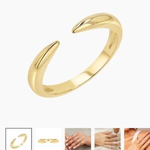 Baby gold 14k claw ring